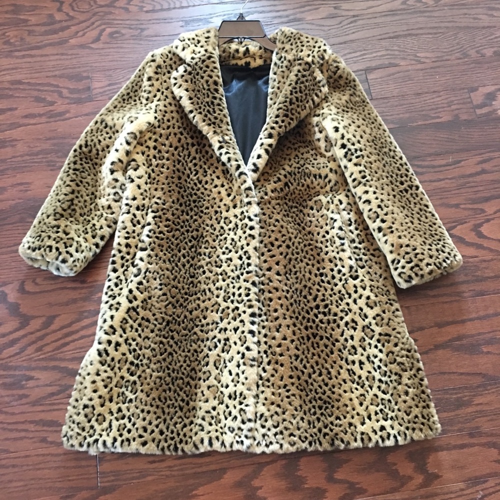 cheetah fur coat jacket